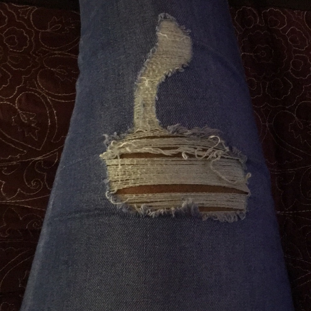 Light wash ripped jeans